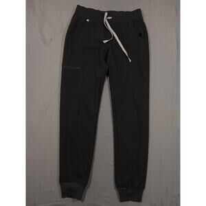 Figs Zamora Scrub Pants Womens XS Black Jogger Medical Stretch Drawstring